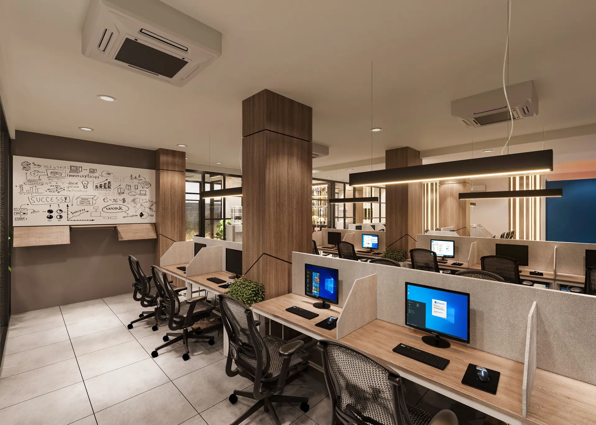 Steelyard Offices, Brampton — interior finishing and millwork detail, view 2 of 2