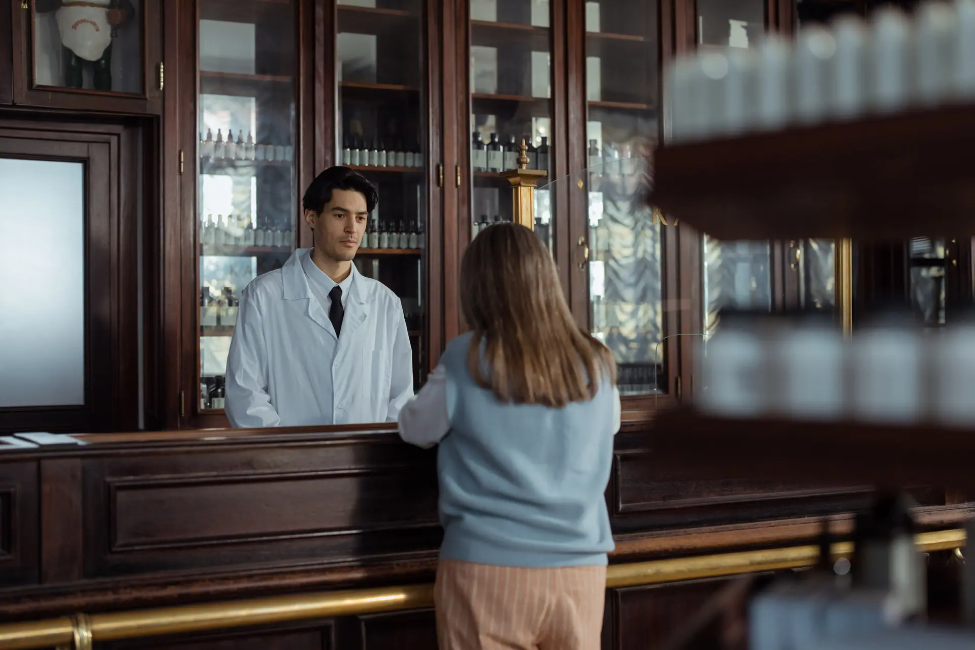 Northgate Pharmacy, Mississauga — interior finishing and millwork detail, view 1 of 2